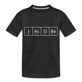 Jacobe Name Vorname Chemie Periodensystem Elemente - Kinder Premium Bio T-Shirt - Schwarz - Vorne