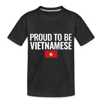 Fier d’être vietnamien Vietnam Drapeau vietnamien - T-shirt bio Premium Enfant - noir - Devant