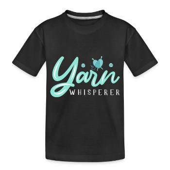 Tricoter aiguille à tricoter laine drôle - T-shirt bio Premium Enfant - noir - Devant