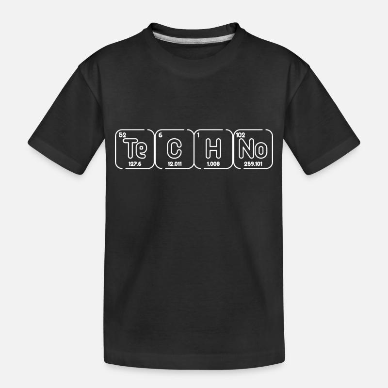 Techno-Party - Kinder Premium Bio T-Shirt - Schwarz