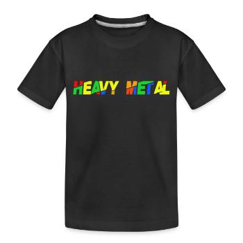 Heavy Metal - Kinder Premium Bio T-Shirt - Schwarz - Vorne