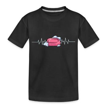 Seife Soap Heartbeat Waschen Seifenherstellung - Kinder Premium Bio T-Shirt - Schwarz - Vorne