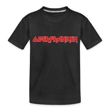Modisches Heimat OBERFRANKEN Metal-Design - Kinder Premium Bio T-Shirt - Schwarz - Vorne