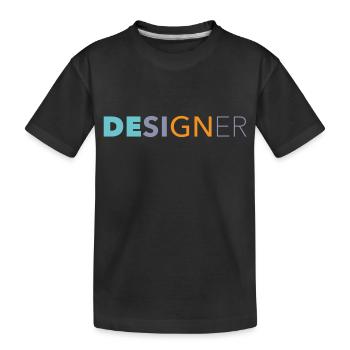 Designer - Kids' Premium Organic T-Shirt - black - Front