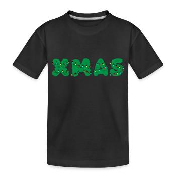 Joyeux Noël : Art des lettres festives - T-shirt bio Premium Enfant - noir - Devant