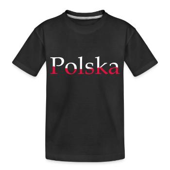 Polska - Poland - Kids' Premium Organic T-Shirt - black - Front
