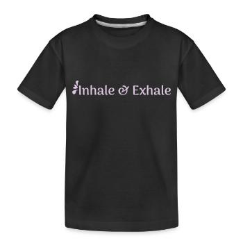 Inhale & Exhale - Kids' Premium Organic T-Shirt - black - Front