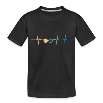 Battement de cœur opticien-idée cadeau ophtalmo - T-shirt bio Premium Enfant - noir - Devant