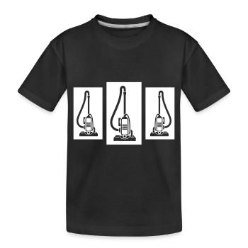Staubsauger Putzen - Kinder Premium Bio T-Shirt - Schwarz - Vorne