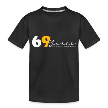 Jahrgang 1955 Lustig 69 Jahre alt Bday Männer Frauen - Kinder Premium Bio T-Shirt - Schwarz - Vorne