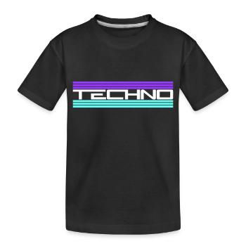 Techno Love Citation Dire Musique Fête Célébrer Logo - T-shirt bio Premium Enfant - noir - Devant