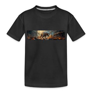 apocalypse mutant giant armadillo and wolf mix - Kids' Premium Organic T-Shirt - black - Front
