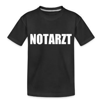 Notarzt - Kinder Premium Bio T-Shirt - Schwarz - Vorne