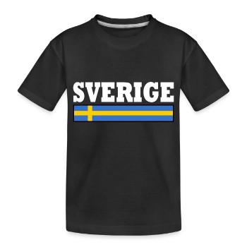 Schweden flagge - Kinder Premium Bio T-Shirt - Schwarz - Vorne
