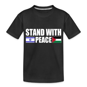 Stand with peace israel free palestine - T-shirt bio Premium Enfant - noir - Devant