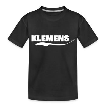 Vorname klemens - Kinder Premium Bio T-Shirt - Schwarz - Vorne