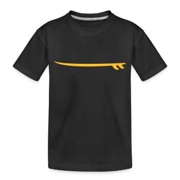 Surfboard - Kinder Premium Bio T-Shirt - Schwarz - Vorne