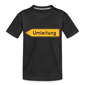 Umleitung Links - Kinder Premium Bio T-Shirt - Schwarz - Vorne