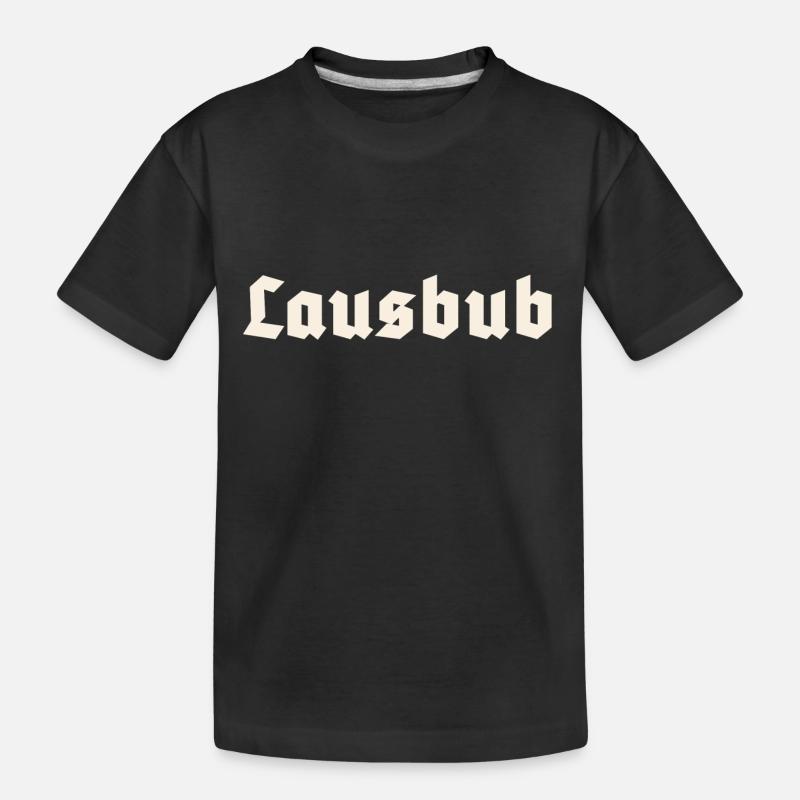 Lausbub - Kinder Premium Bio T-Shirt - Schwarz