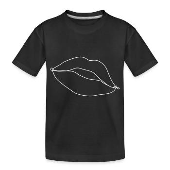 Lèvres dessinées - T-shirt bio Premium Enfant - noir - Devant