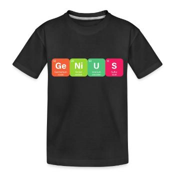 Genius Periodic Table Element - Kids' Premium Organic T-Shirt - black - Front