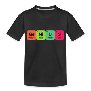 Genius Periodic Table Element - Kids' Premium Organic T-Shirt - black - Front