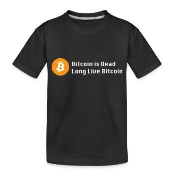 Bitcoin is dead - Kids' Premium Organic T-Shirt - black - Front