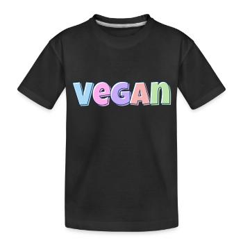 Pastel végétalien - T-shirt bio Premium Enfant - noir - Devant