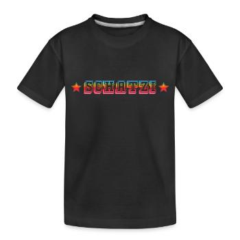 SCHATZI rainbow star shirt - Kinder Premium Bio T-Shirt - Schwarz - Vorne