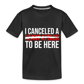 Heart attack survivor - Kids' Premium Organic T-Shirt - black - Front