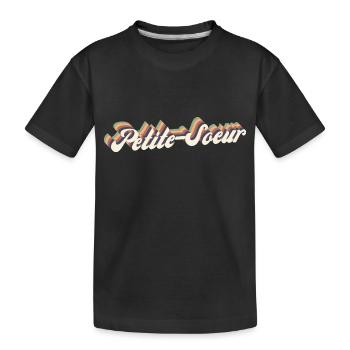 petite sœur vintage - T-shirt bio Premium Enfant - noir - Devant