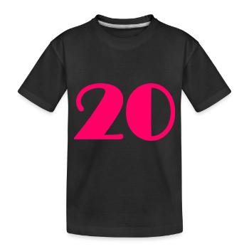 20 ANS,20e ANNIVERSAIRE,ANNIVERSAIRE 20 ANS,20 - T-shirt bio Premium Enfant - noir - Devant