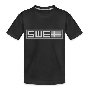 Taktische Flagge Schwedens - Kinder Premium Bio T-Shirt - Schwarz - Vorne