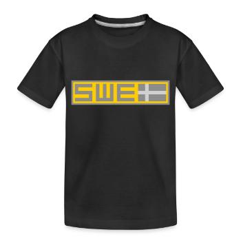 Drapeau tactique de la Suède - T-shirt bio Premium Enfant - noir - Devant