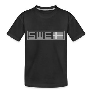 Drapeau tactique de la Suède - T-shirt bio Premium Enfant - noir - Devant