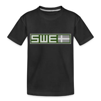 Drapeau tactique de la Suède - T-shirt bio Premium Enfant - noir - Devant