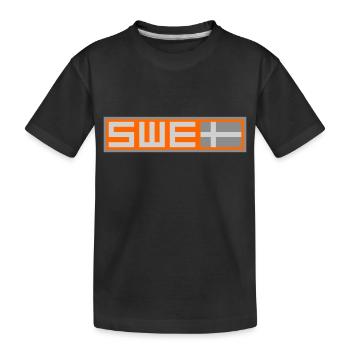 Drapeau tactique de la Suède - T-shirt bio Premium Enfant - noir - Devant