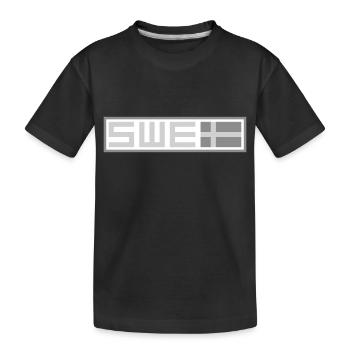 Taktische Flagge Schwedens - Kinder Premium Bio T-Shirt - Schwarz - Vorne