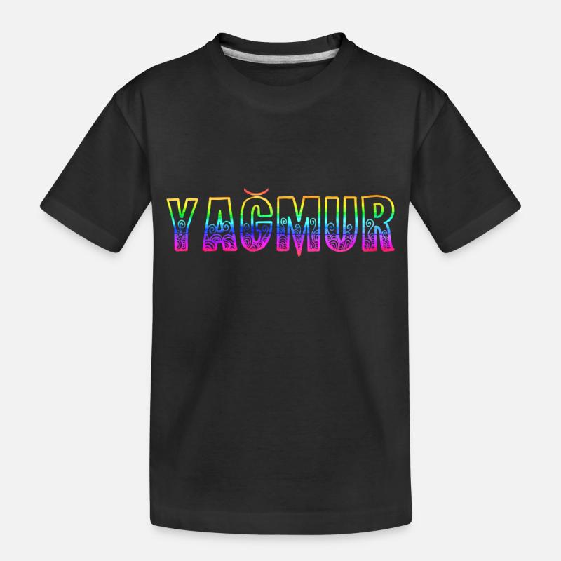 yağmur rs regenbogen - Kinder Premium Bio T-Shirt - Schwarz