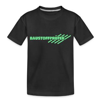 Gift for building materials tester - Kids' Premium Organic T-Shirt - black - Front