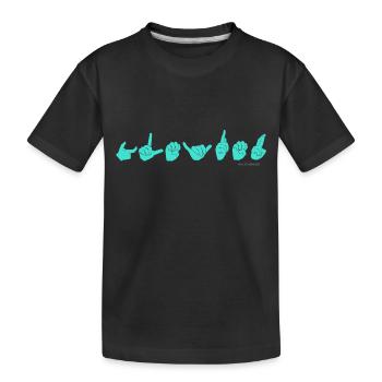 GLEYFER turquoise - T-shirt bio Premium Enfant - noir - Devant