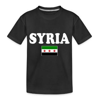 Drapeau de la Syrie - T-shirt bio Premium Enfant - noir - Devant