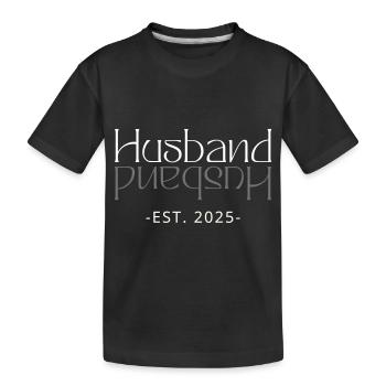 Ehemann Est. 2025 Ehepaar Matching Family - Kinder Premium Bio T-Shirt - Schwarz - Vorne