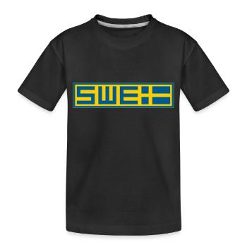 Schwedisch - Kinder Premium Bio T-Shirt - Schwarz - Vorne