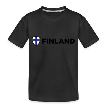 Drapeau national de la Finlande - T-shirt bio Premium Enfant - noir - Devant
