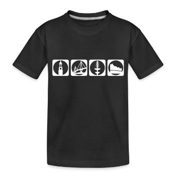 hamburg pictogram - Kids' Premium Organic T-Shirt - black - Front