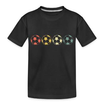 Football de football cadeau sport coup de pied balle boulon - T-shirt bio Premium Enfant - noir - Devant