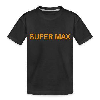 Super Max Fan Shirt - Kinder Premium Bio T-Shirt - Schwarz - Vorne