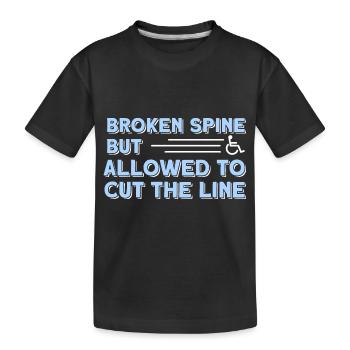 Accès en fauteuil roulant - T-shirt bio Premium Enfant - noir - Devant