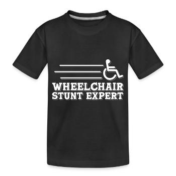 Accès en fauteuil roulant - T-shirt bio Premium Enfant - noir - Devant